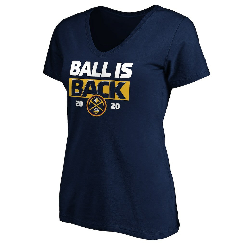 Denver Nuggets Women's Ball Is Back V-Neck T-Shirt Navy