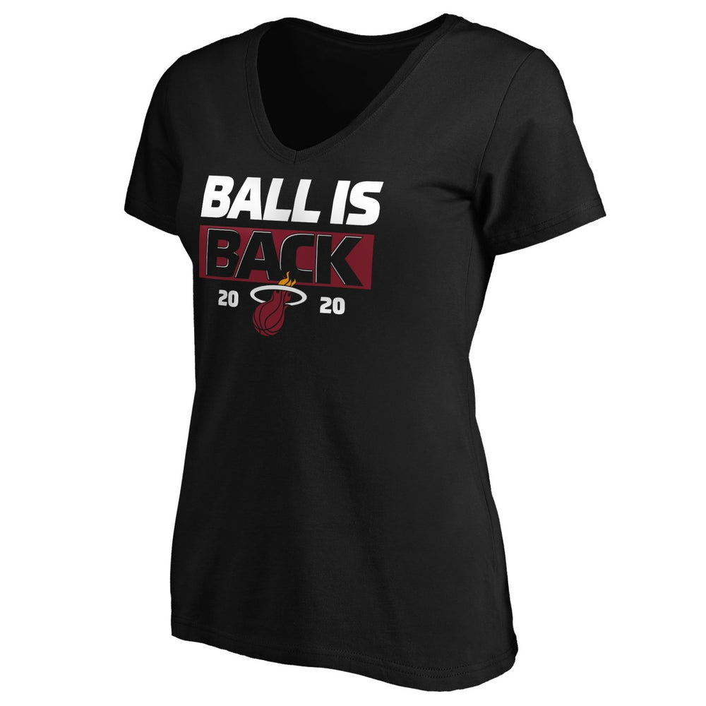 Miami Heat Women's Ball Is Back V-Neck T-Shirt Black
