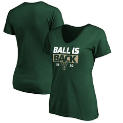 Milwaukee Bucks Women's Ball Is Back V-Neck T-Shirt Green