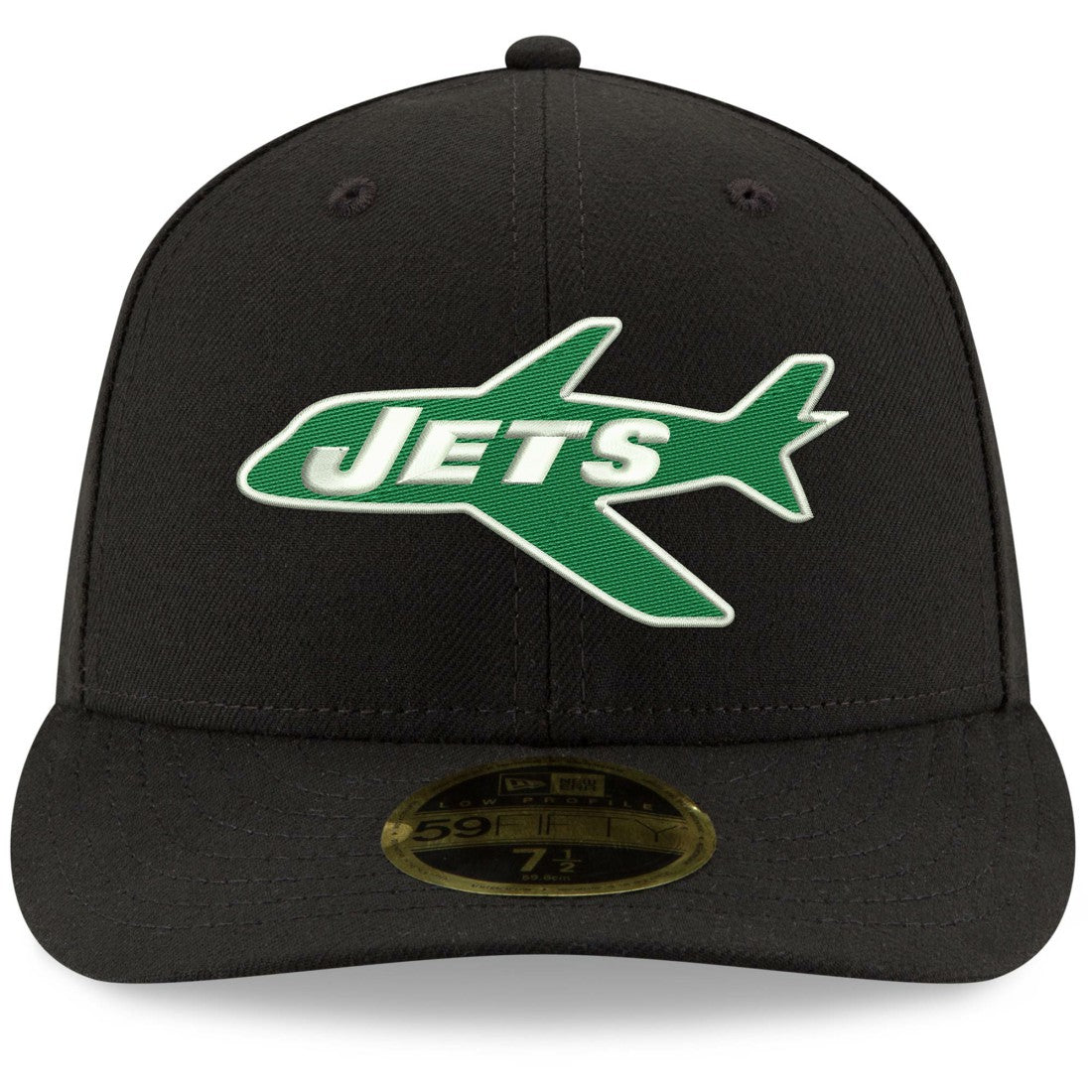 New York Jets New Era Omaha Throwback Low Profile 59FIFTY Fitted Hat - Black - NFL