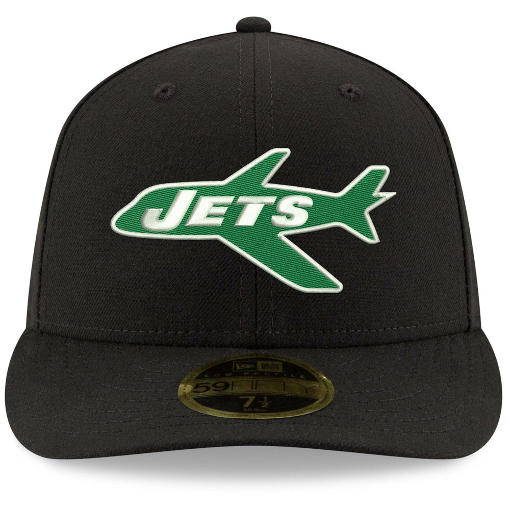 New York Jets New Era Omaha Throwback Low Profile 59FIFTY Fitted Hat - Black - NFL