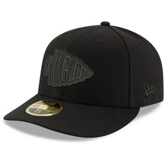 Kansas City Chiefs New Era Alternate Logo Black on Black Low Profile 59FIFTY II Fitted Hat - Black - NFL