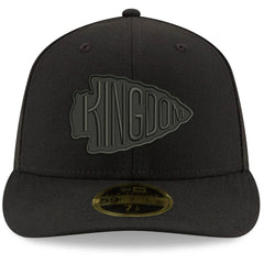 Kansas City Chiefs New Era Alternate Logo Black on Black Low Profile 59FIFTY II Fitted Hat - Black - NFL