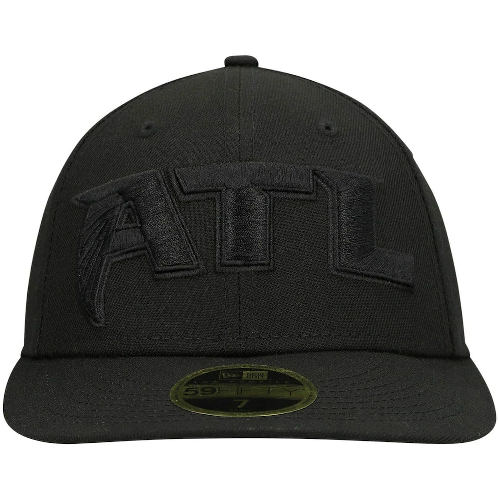 Atlanta Falcons New Era Alternate Logo Black on Black Low Profile 59FIFTY II Fitted Hat - Black - NFL