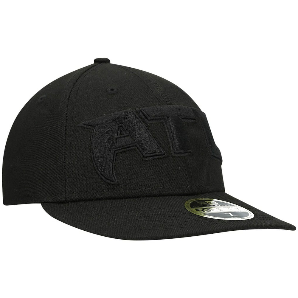 Atlanta Falcons New Era Alternate Logo Black on Black Low Profile 59FIFTY II Fitted Hat - Black - NFL