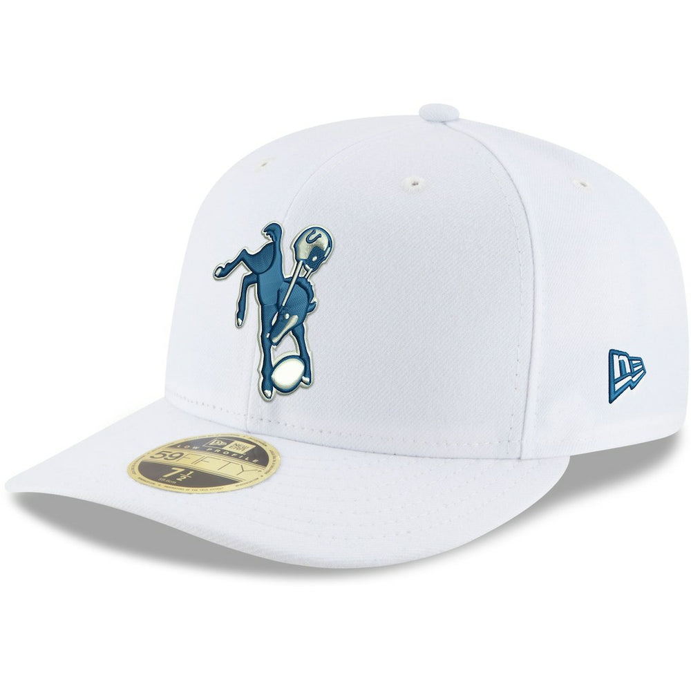 Indianapolis Colts New Era Omaha Low Profile 59FIFTY Fitted Hat - White - NFL