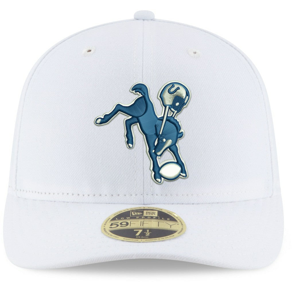Indianapolis Colts New Era Omaha Low Profile 59FIFTY Fitted Hat - White - NFL