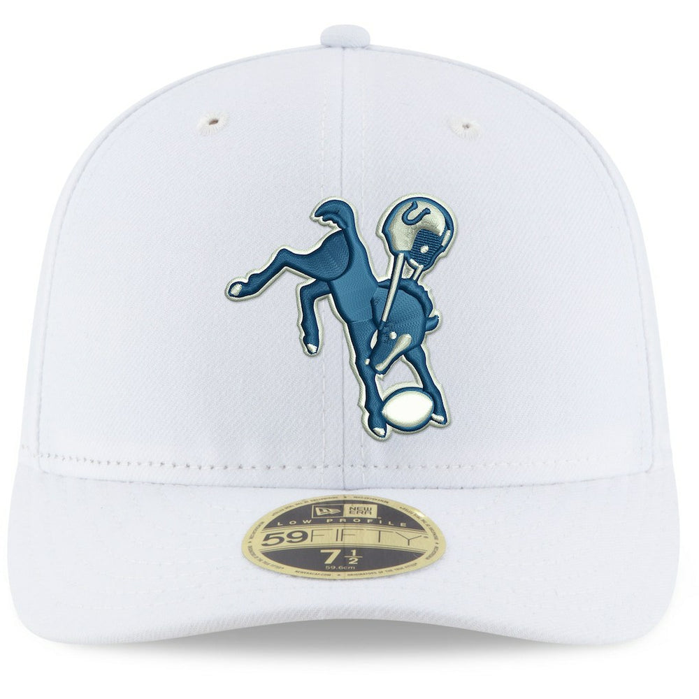 Indianapolis Colts New Era Omaha Low Profile 59FIFTY Fitted Hat - White - NFL