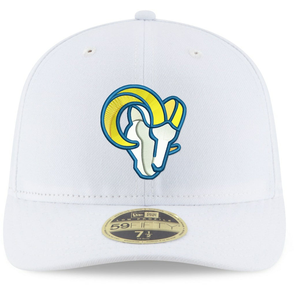 Los Angeles Rams New Era Omaha Low Profile 59FIFTY Fitted Hat - White - NFL