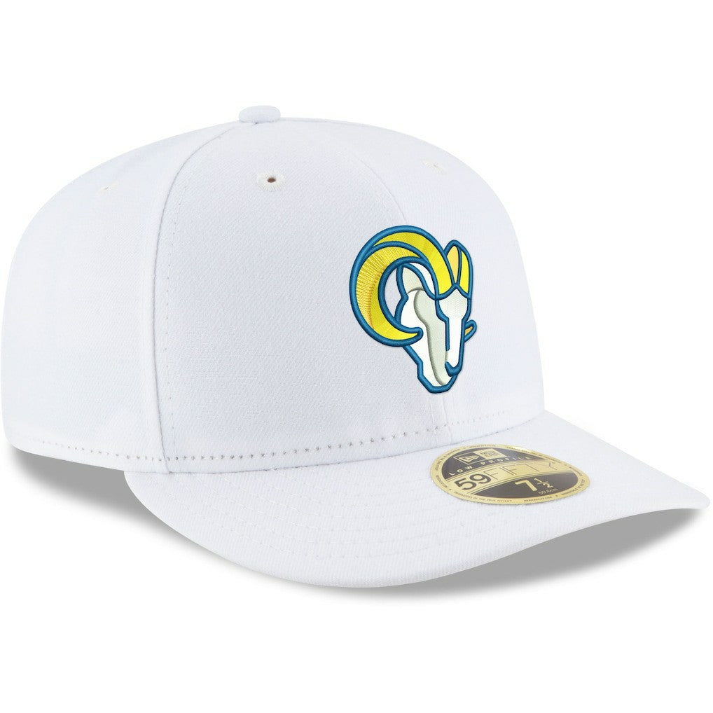 Los Angeles Rams New Era Omaha Low Profile 59FIFTY Fitted Hat - White - NFL