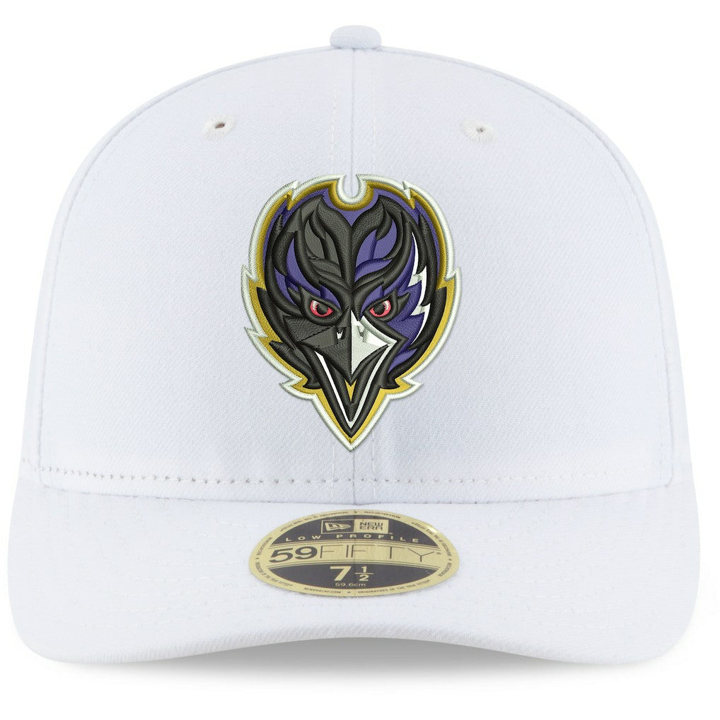 Baltimore Ravens New Era Omaha Low Profile 59FIFTY Fitted Hat - White - NFL