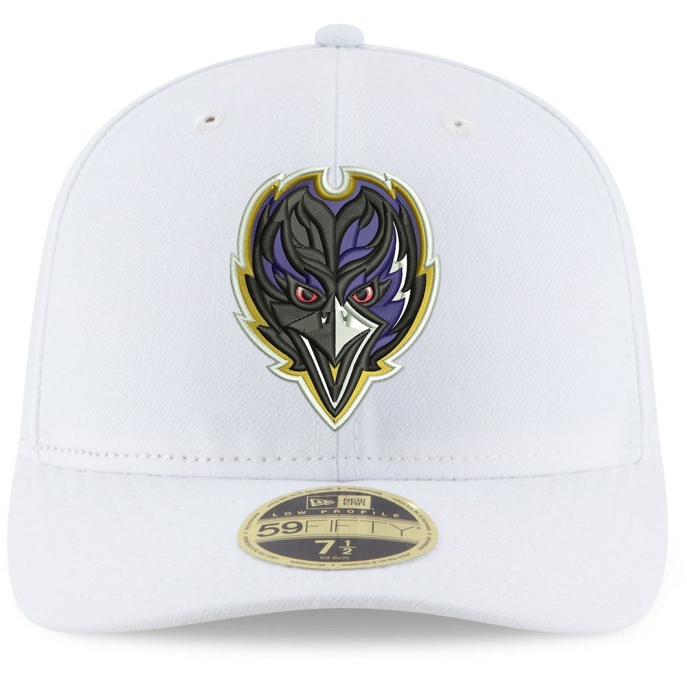 Baltimore Ravens New Era Omaha Low Profile 59FIFTY Fitted Hat - White - NFL