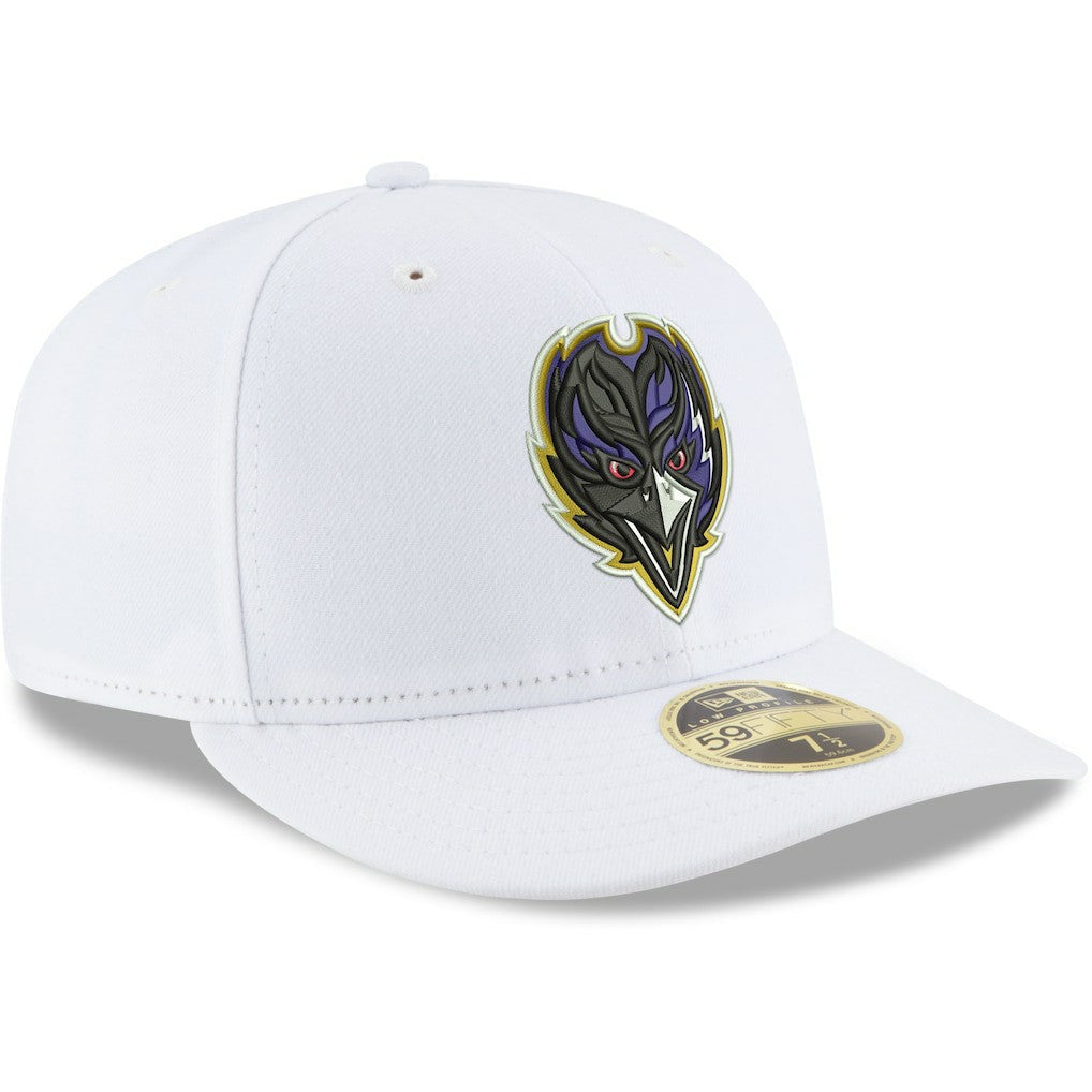 Baltimore Ravens New Era Omaha Low Profile 59FIFTY Fitted Hat - White - NFL