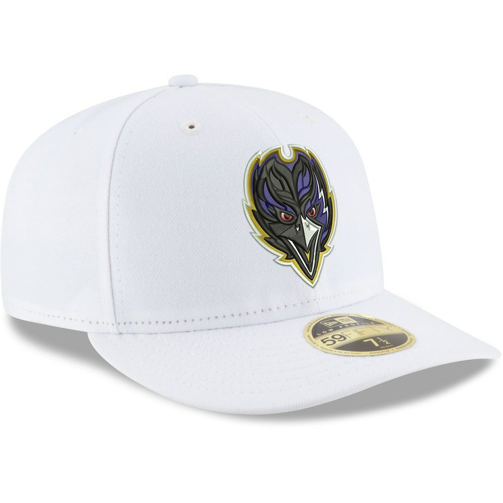 Baltimore Ravens New Era Omaha Low Profile 59FIFTY Fitted Hat - White - NFL