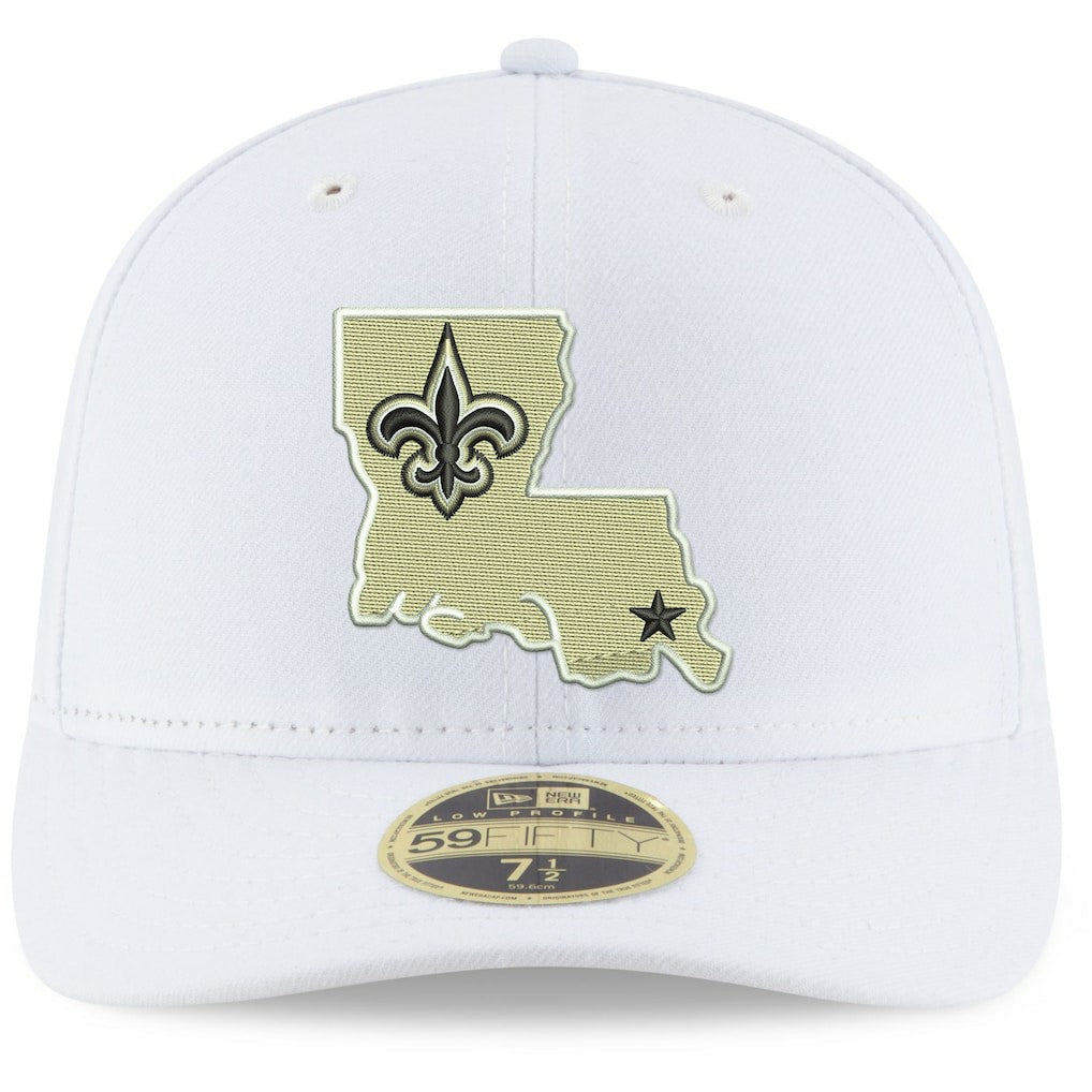 New Orleans Saints New Era Omaha Low Profile 59FIFTY Fitted Hat - White - NFL