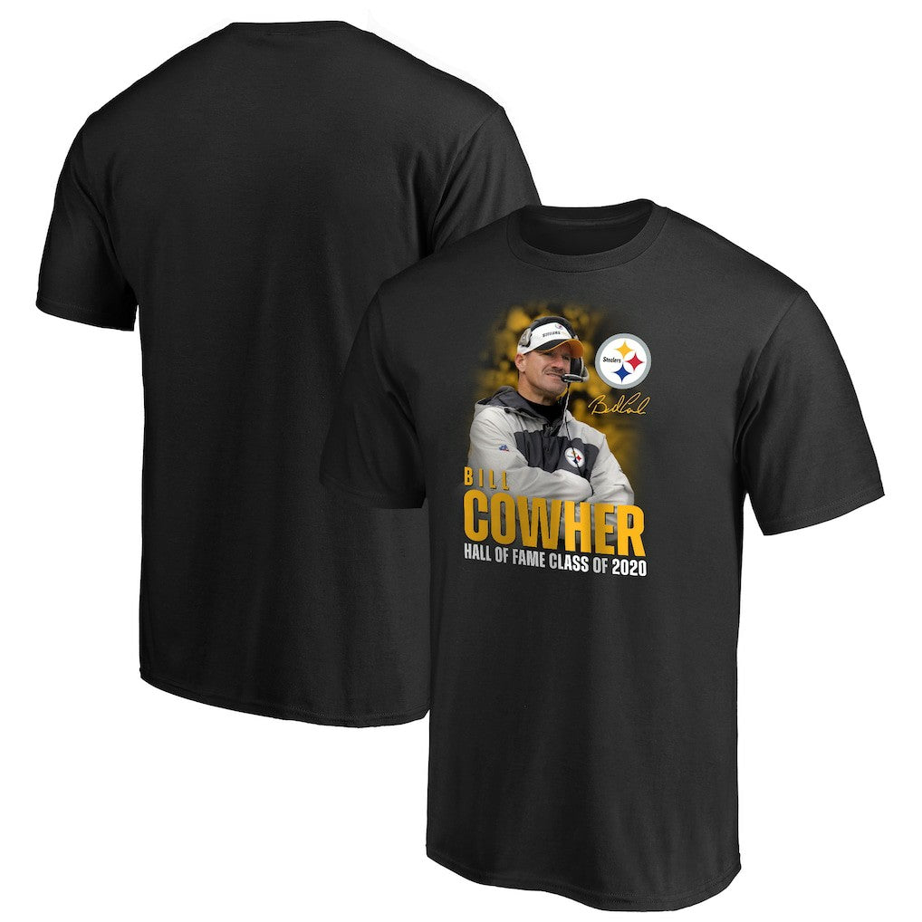 Bill Cowher Pittsburgh Steelers 2020 Pro Football Hall of Fame Inductee Coach Graphic T-Shirt - Black - Fanatics