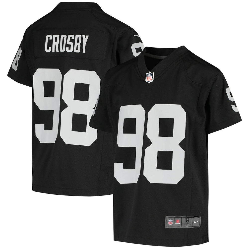 Maxx Crosby Las Vegas Raiders Youth Game Jersey - Black - Nike