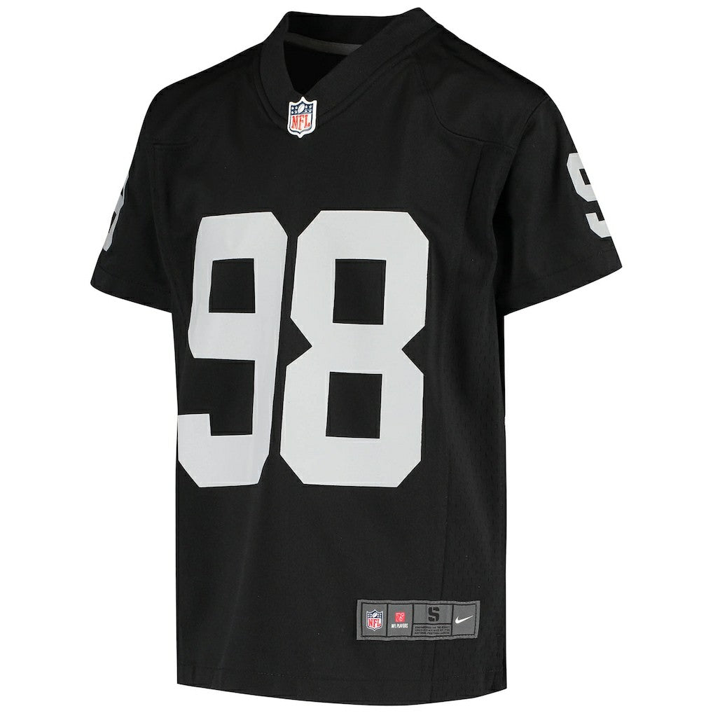 Maxx Crosby Las Vegas Raiders Youth Game Jersey - Black - Nike