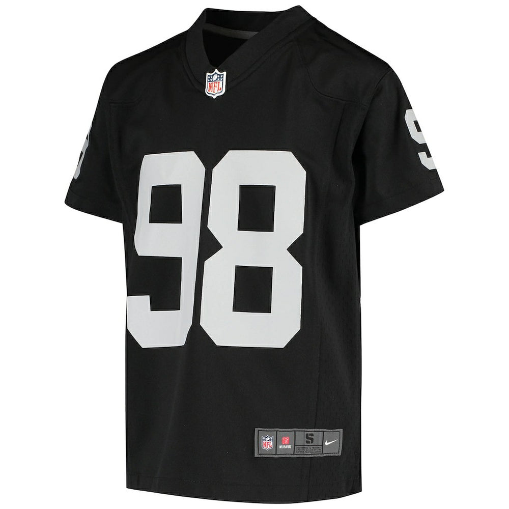 Maxx Crosby Las Vegas Raiders Youth Game Jersey - Black - Nike