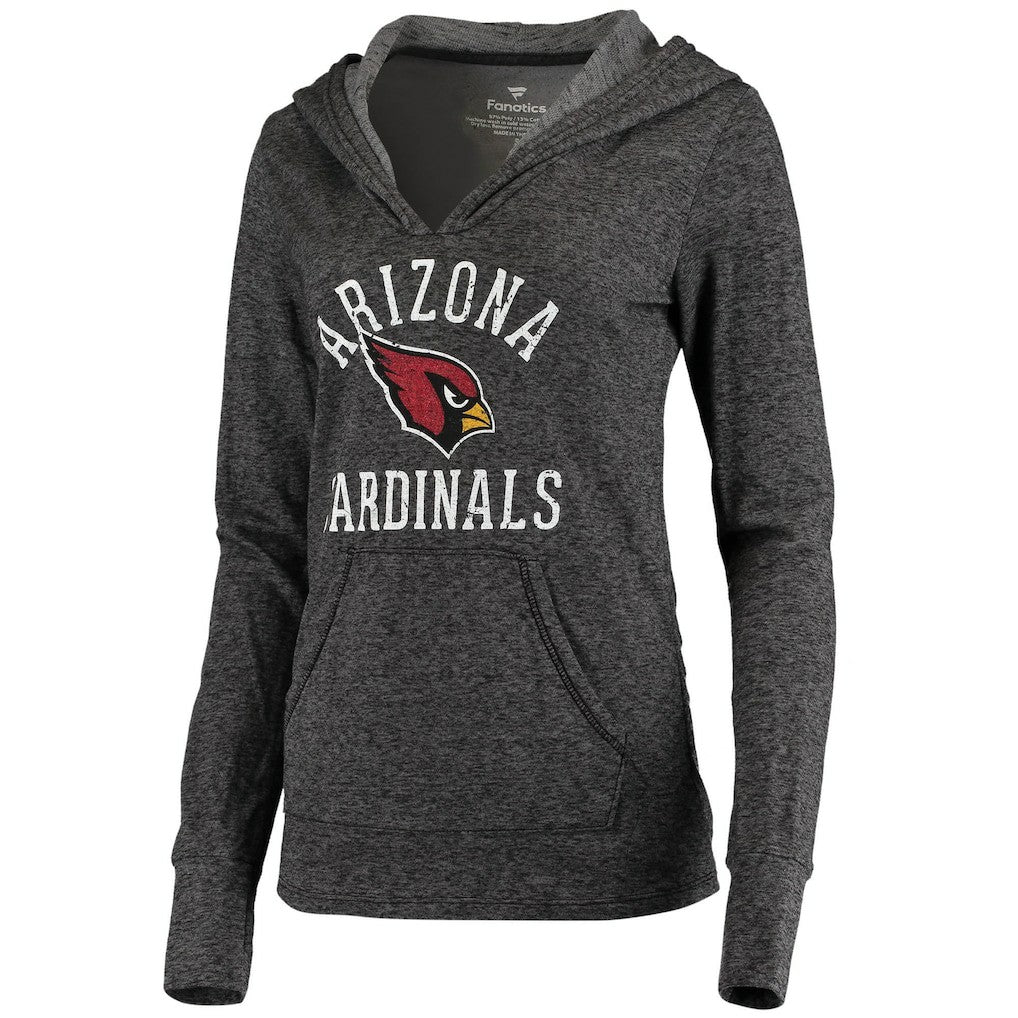 Arizona Cardinals Women's Doubleface Slub Pullover Hoodie - Black - Fanatics