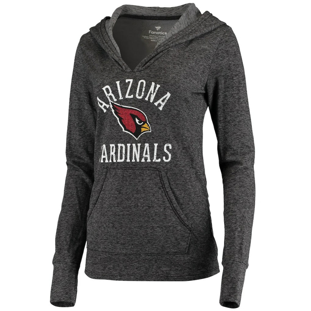 Arizona Cardinals Women's Doubleface Slub Pullover Hoodie - Black - Fanatics