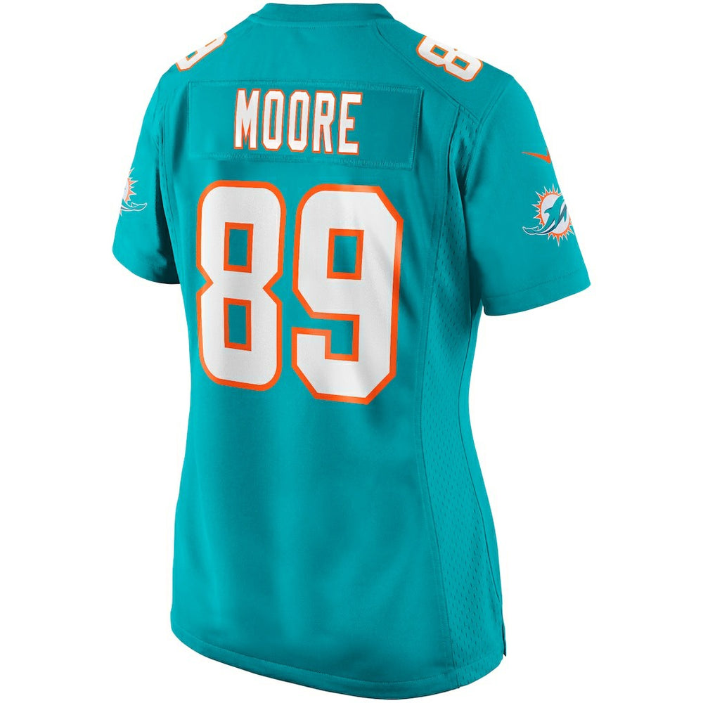 Nat Moore Miami Dolphins Women's Game Retired Player Jersey - Aqua - Nike