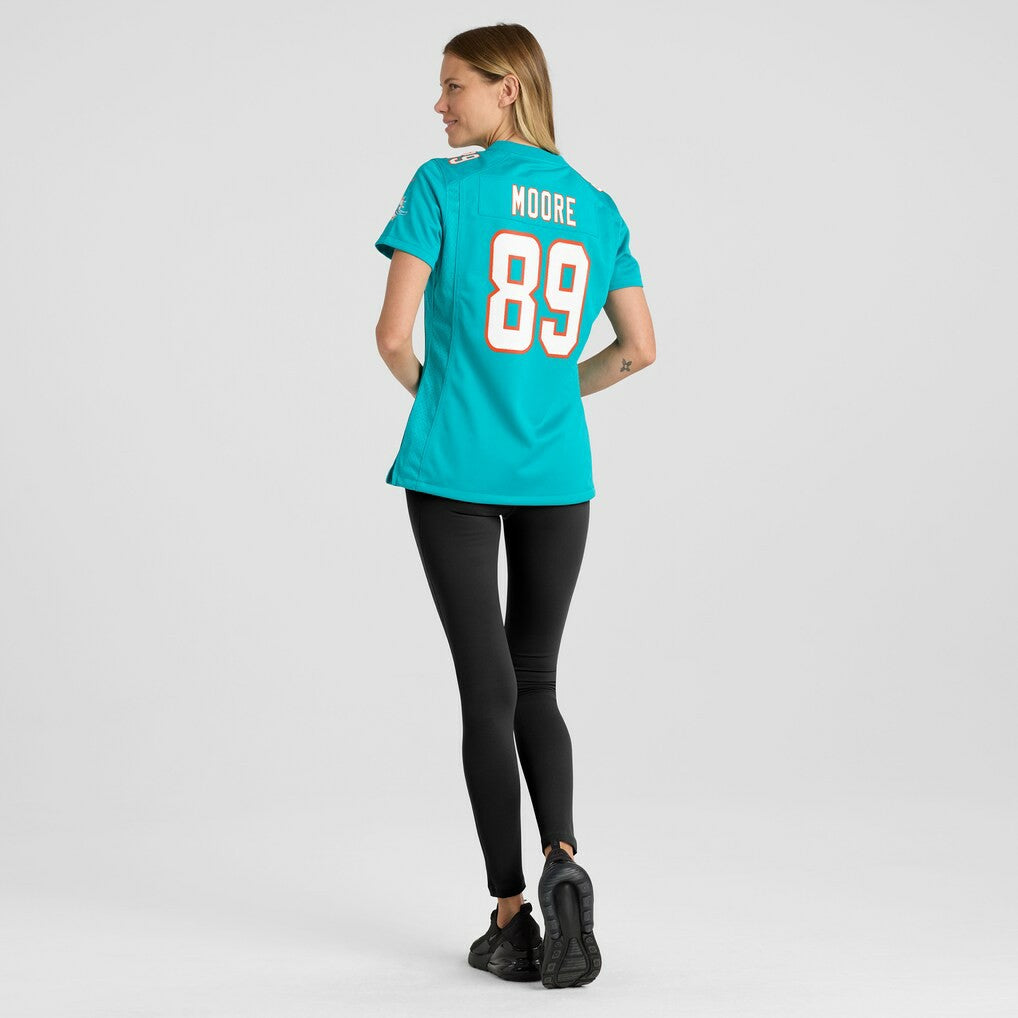Nat Moore Miami Dolphins Women's Game Retired Player Jersey - Aqua - Nike