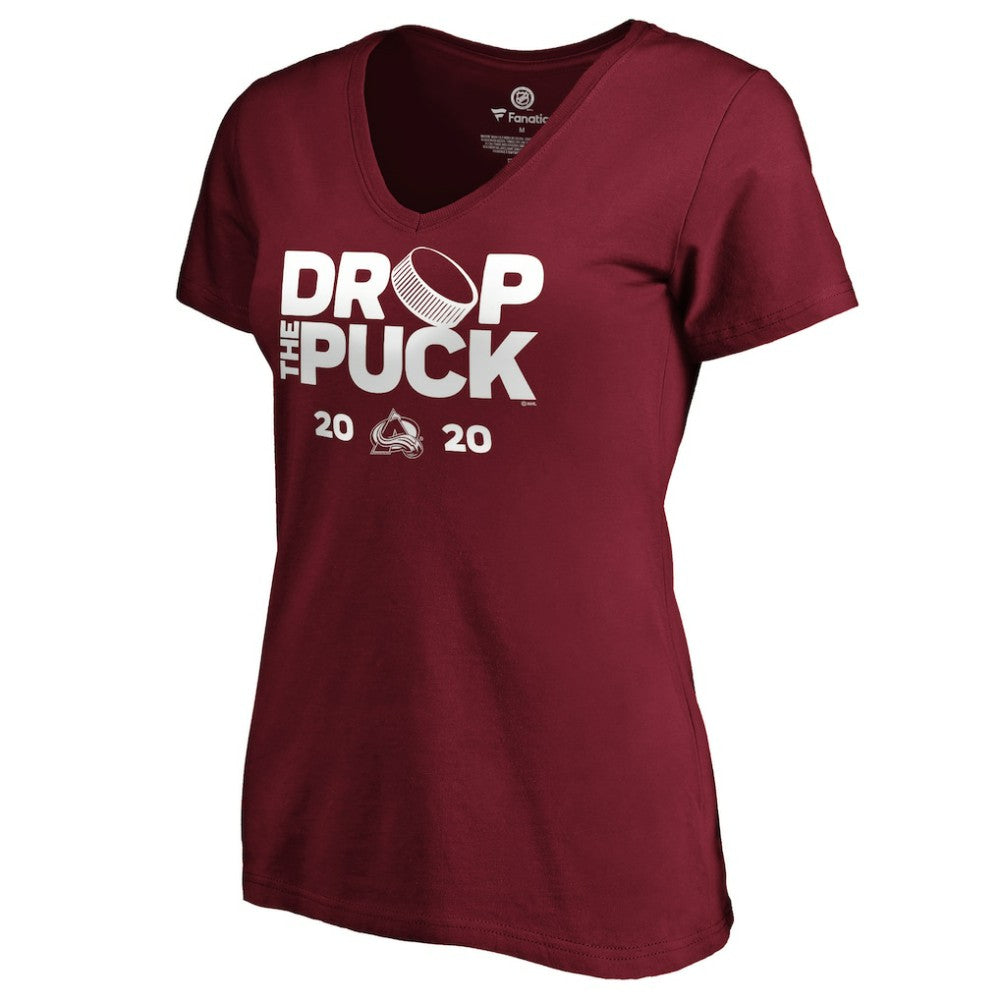 Colorado Avalanche Women's Drop the Puck V-Neck T-Shirt - Garnet | NHL sale