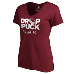 Colorado Avalanche Women's Drop the Puck V-Neck T-Shirt - Garnet | NHL sale