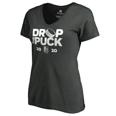 Vegas Golden Knights Women's Drop the Puck V-Neck T-Shirt - Black | NHL online