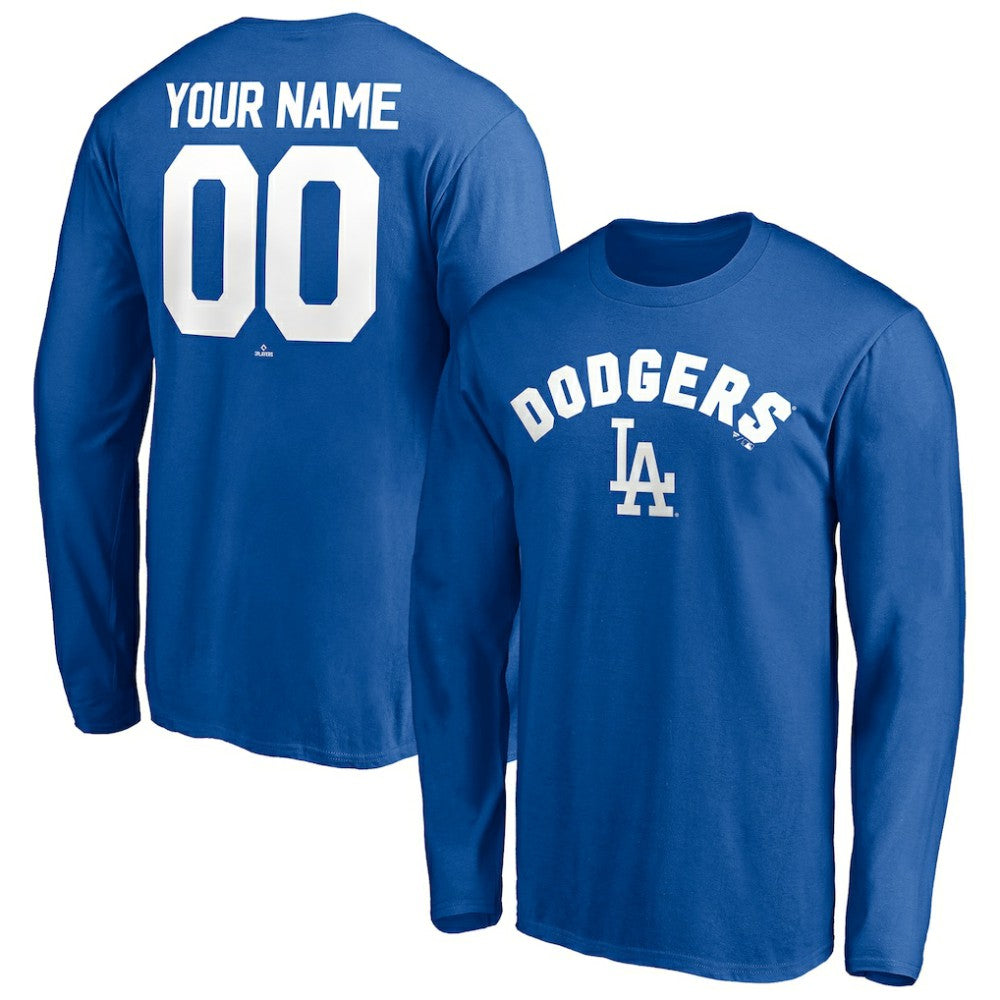 Los Angeles Dodgers Personalized Winning Streak Name & Number Long Sleeve T-Shirt for sale