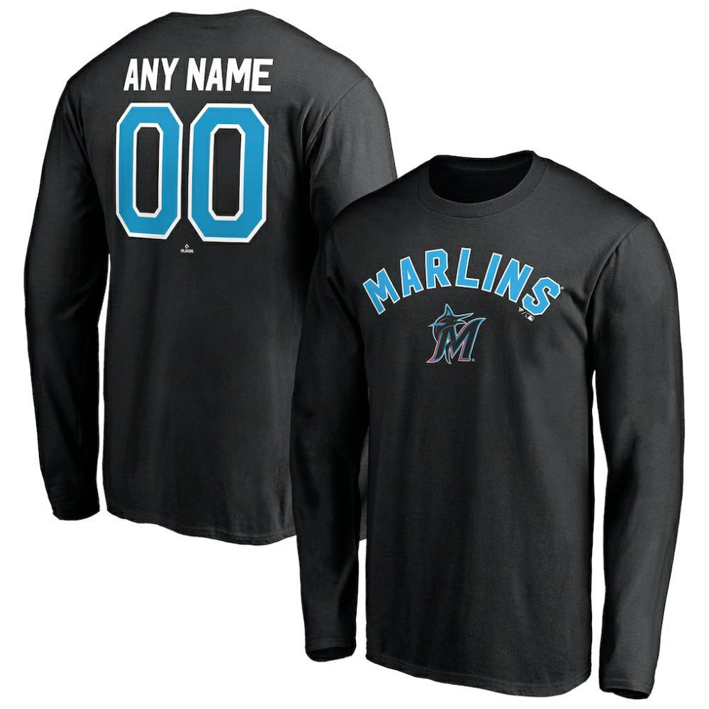 Miami Marlins Personalized Winning Streak Name & Number Long Sleeve T-Shirt Near Me