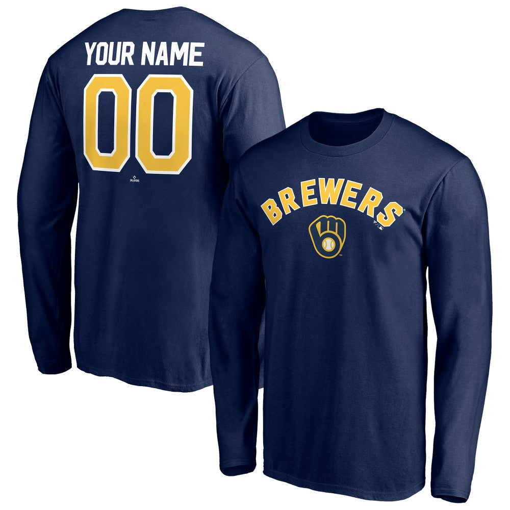 Milwaukee Brewers Personalized Winning Streak Name & Number Long Sleeve T-Shirt Online