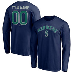 Seattle Mariners Personalized Winning Streak Name & Number Long Sleeve T-Shirt for sale