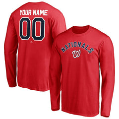 Washington Nationals Personalized Winning Streak Name & Number Long Sleeve T-Shirt Sale
