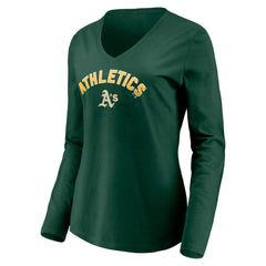 Athletics Women's Personalized Winning Streak Name & Number Long Sleeve V-Neck T-Shirt for sale