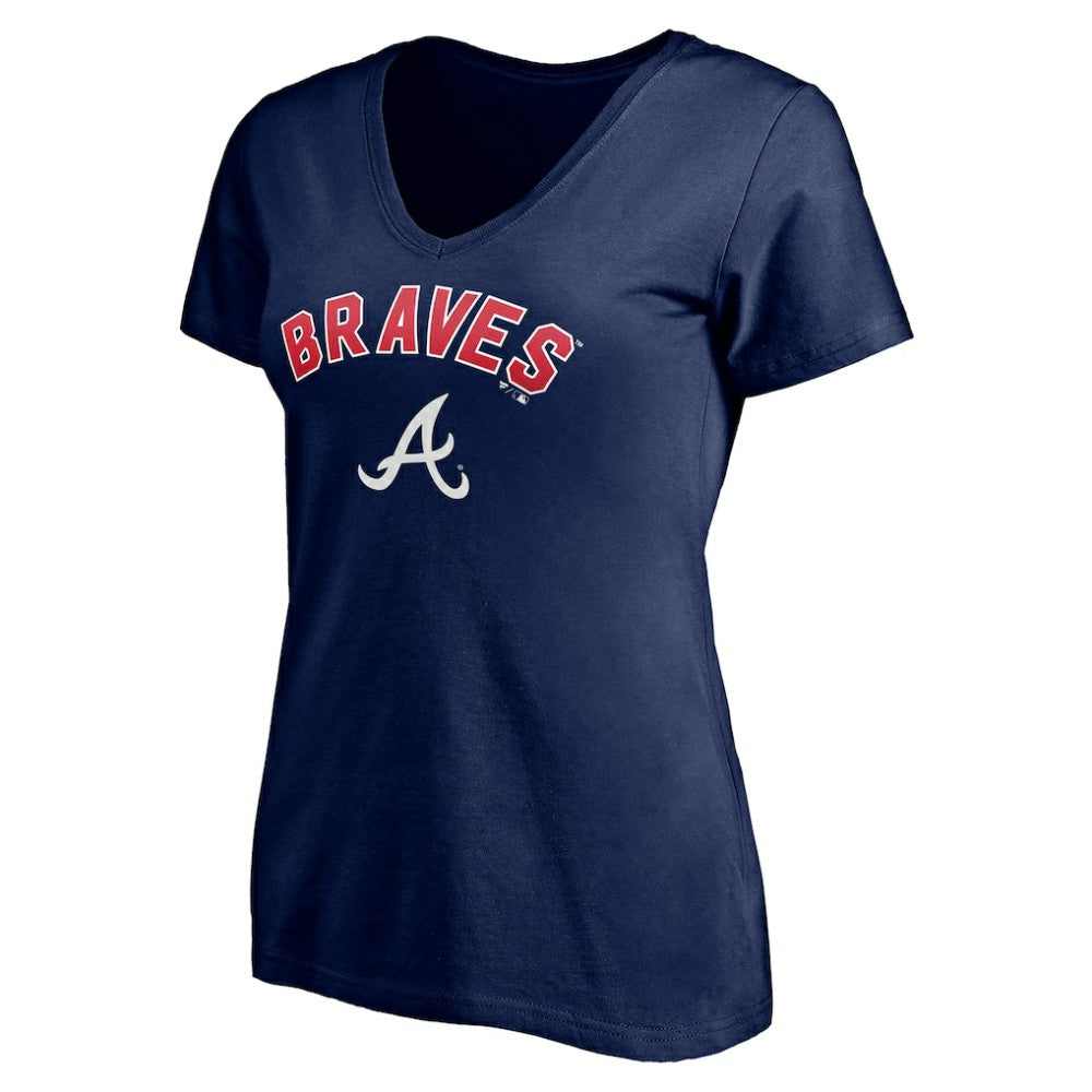 Atlanta Braves Women's Personalized Winning Streak Name & Number V-Neck T-Shirt Discount