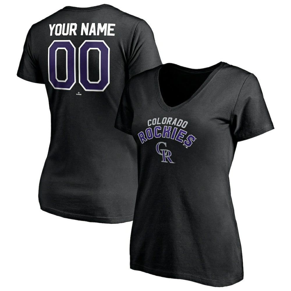 Colorado Rockies Women's Personalized Winning Streak Name & Number V-Neck T-Shirt Online