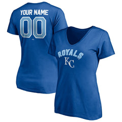 Kansas City Royals Women's Personalized Winning Streak Name & Number V-Neck T-Shirt Online