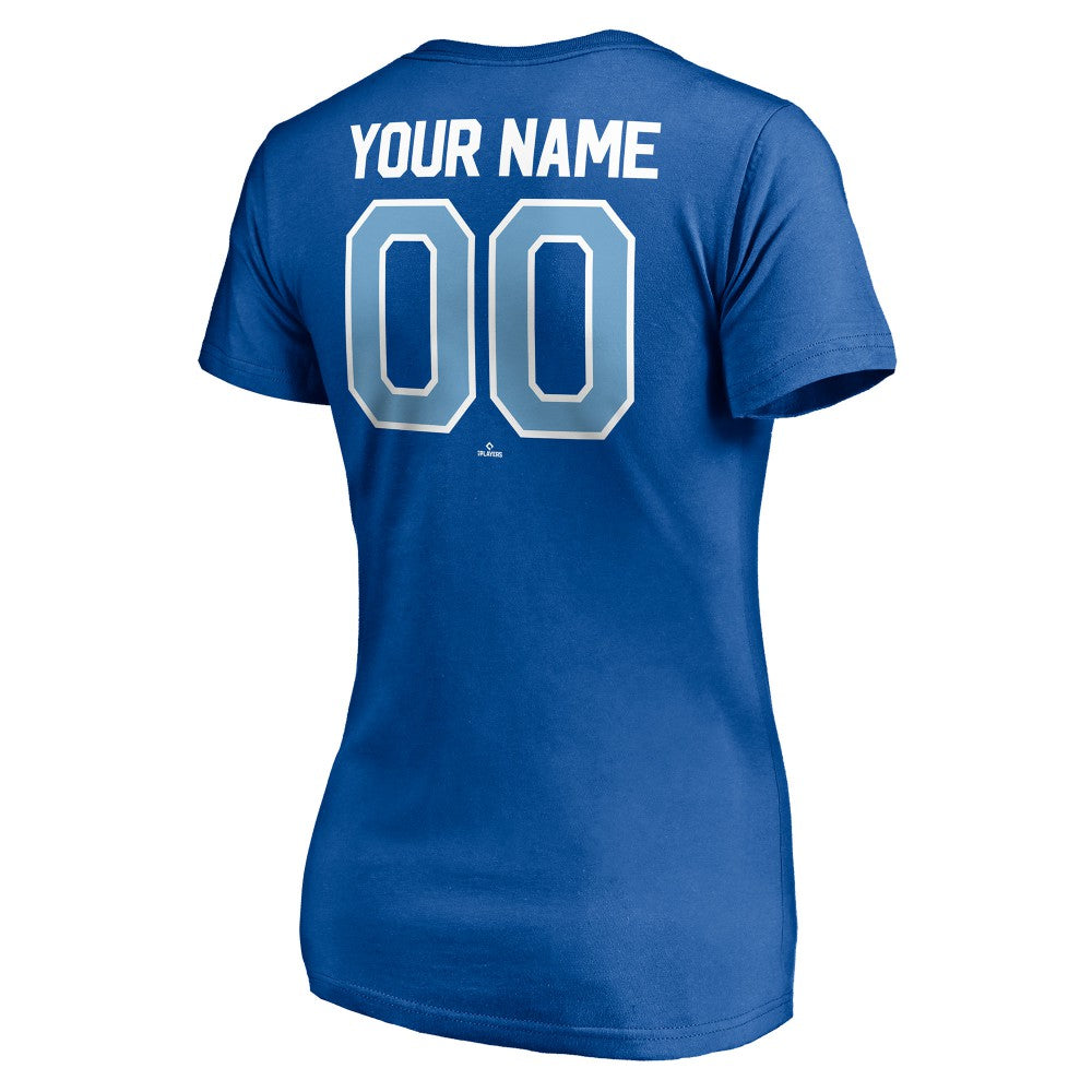 Kansas City Royals Women's Personalized Winning Streak Name & Number V-Neck T-Shirt Online