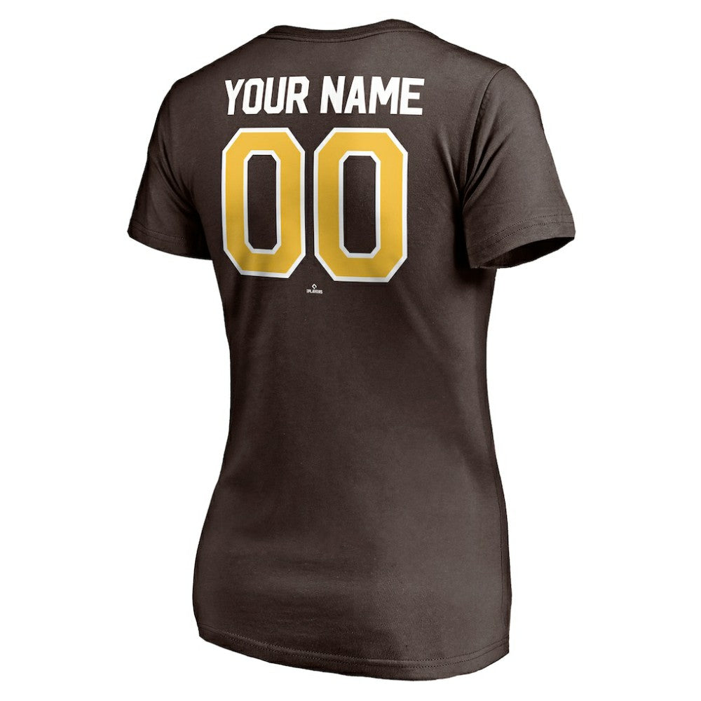 San Diego Padres Women's Personalized Winning Streak Name & Number V-Neck T-Shirt for sale