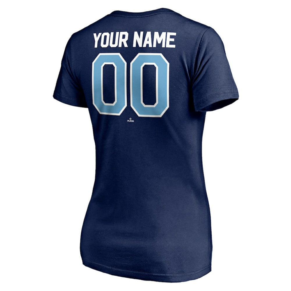 Tampa Bay Rays Women's Personalized Winning Streak Name & Number V-Neck T-Shirt Online