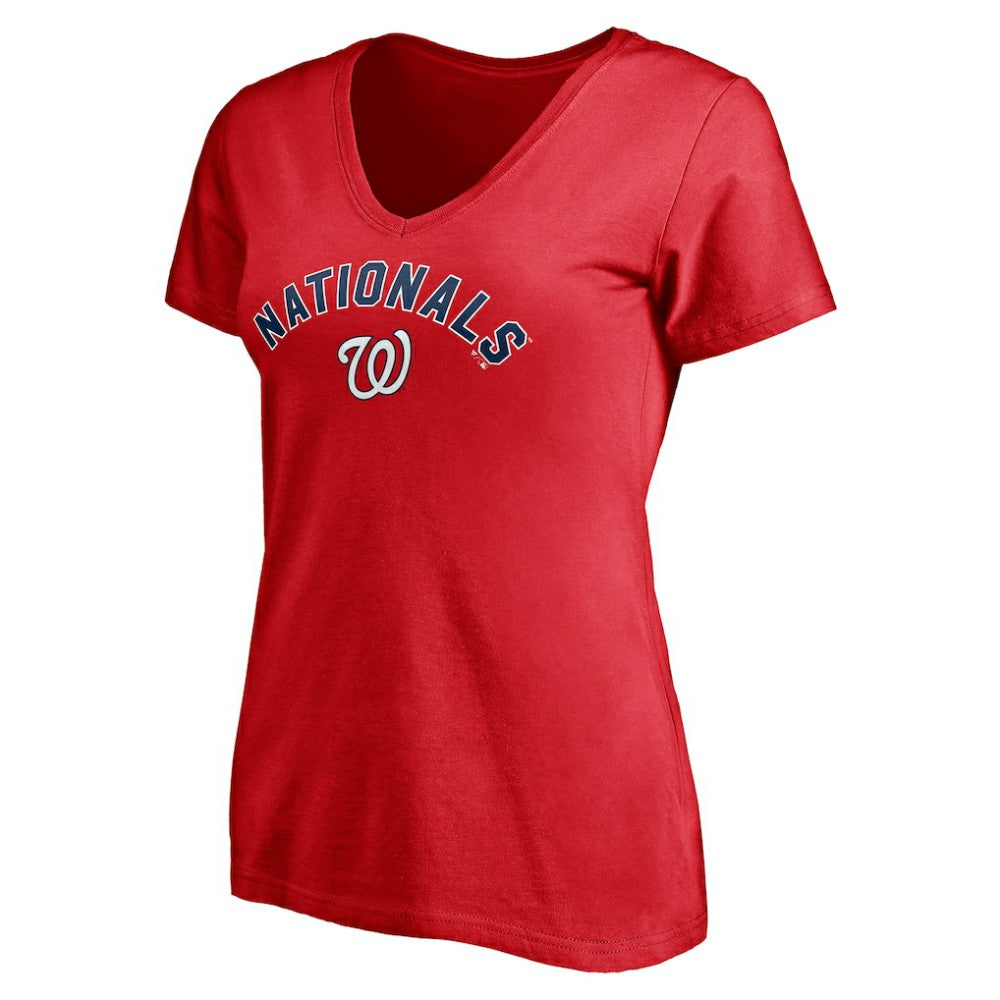 Washington Nationals Women's Personalized Winning Streak Name & Number V-Neck T-Shirt for sale