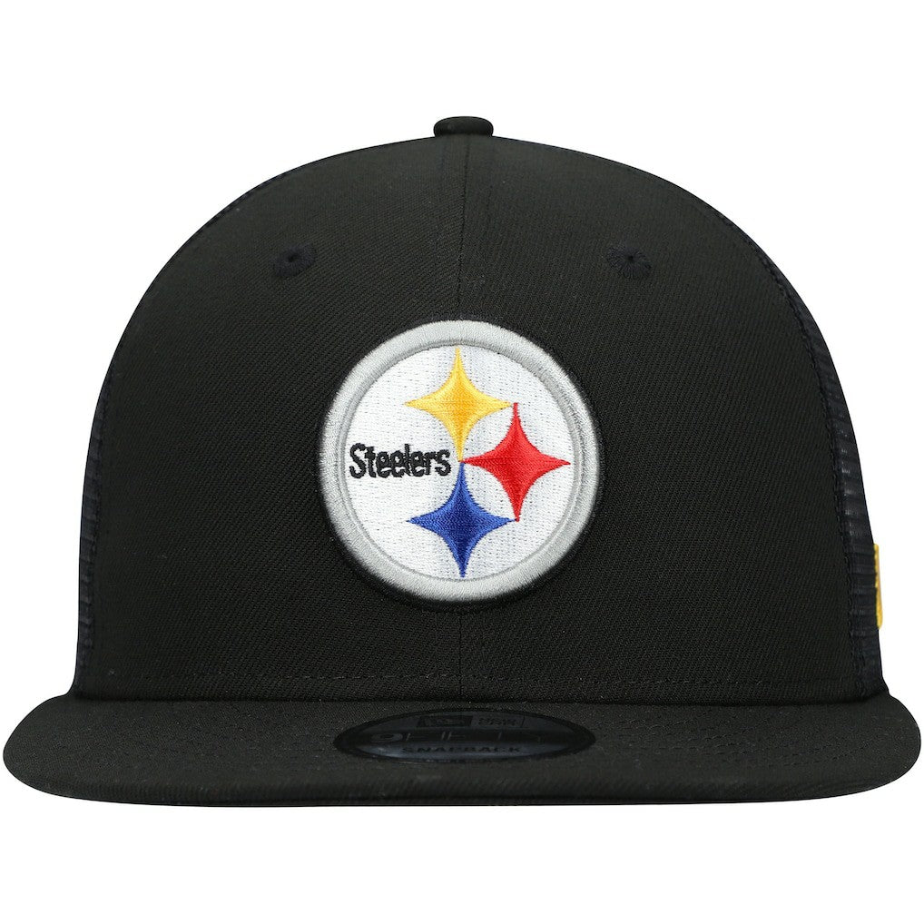Pittsburgh Steelers New Era Shade Trucker 9FIFTY Snapback Hat - Black - NFL