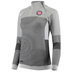 Chicago Cubs Levelwear Women's Verse Asymmetrical Raglan Tri-Blend Quarter-Zip Jacket Sale
