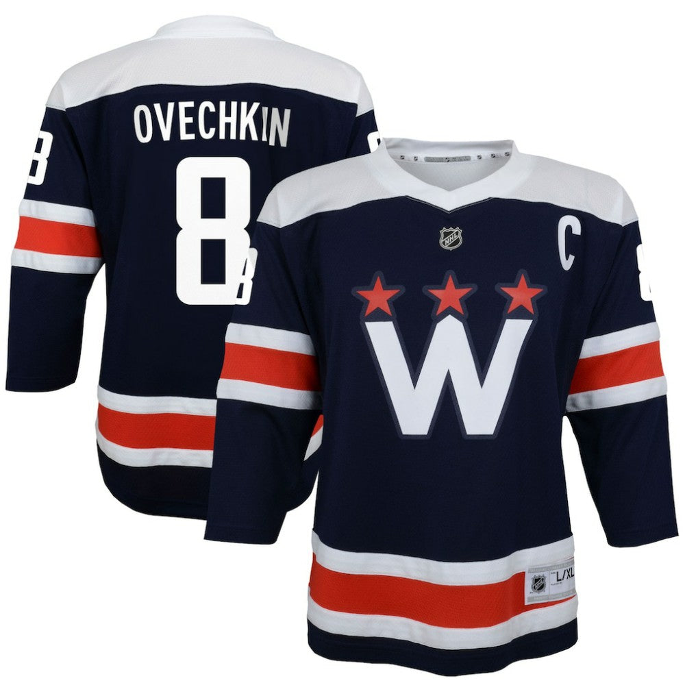 Alexander Ovechkin Washington Capitals Youth 2020/21 Alternate Replica Player Jersey - Navy | NHL Lifestyle