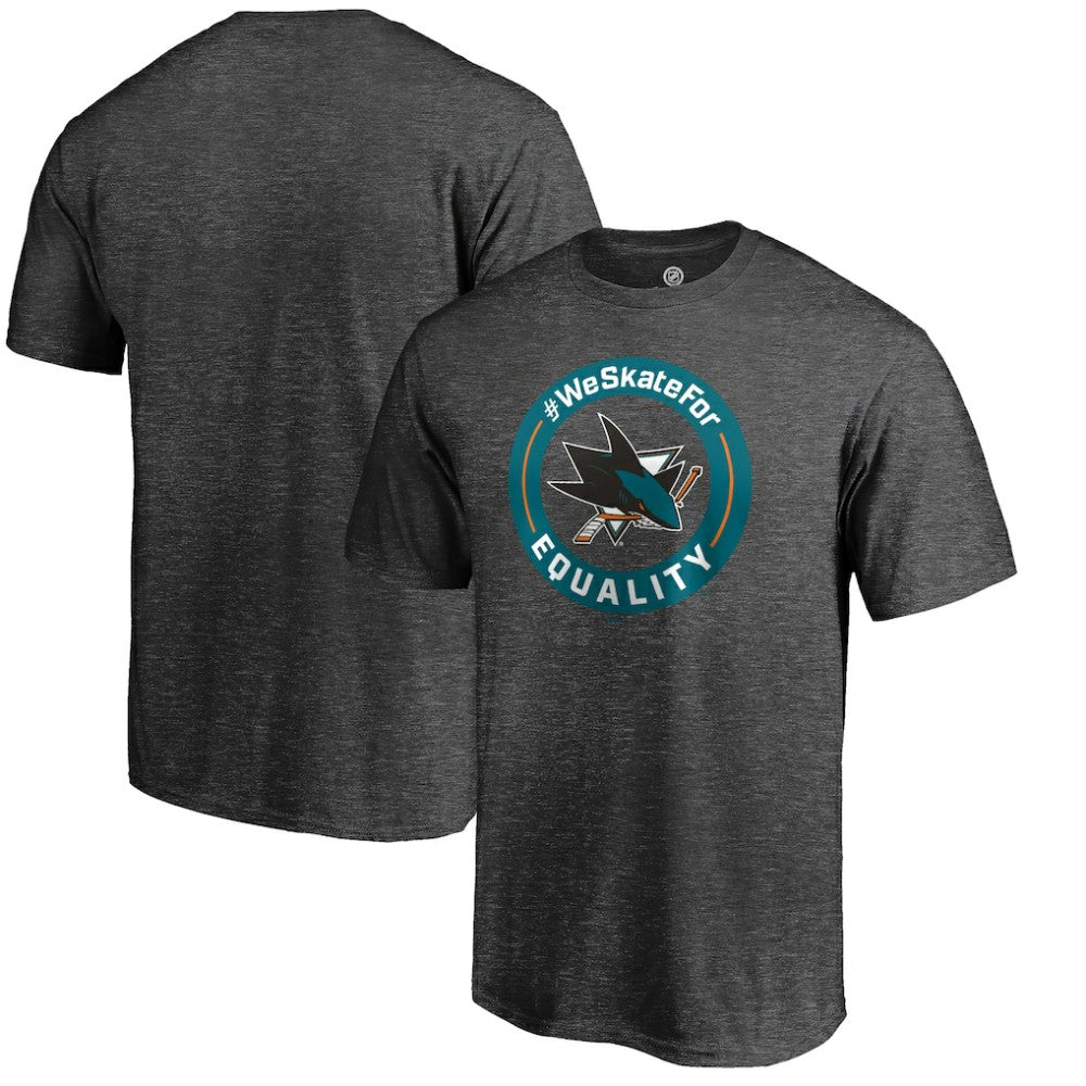 San Jose Sharks #WeSkateFor T-Shirt - Heather Gray | NHL sale