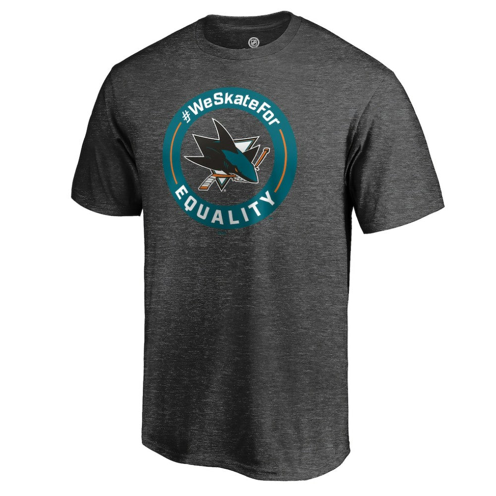 San Jose Sharks #WeSkateFor T-Shirt - Heather Gray | NHL sale