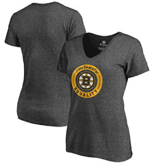 Boston Bruins Women's #WeSkateFor V-Neck T-Shirt - Heather Gray | NHL discount