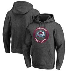 Colorado Avalanche #WeSkateFor Pullover Hoodie - Heather Gray | NHL near me
